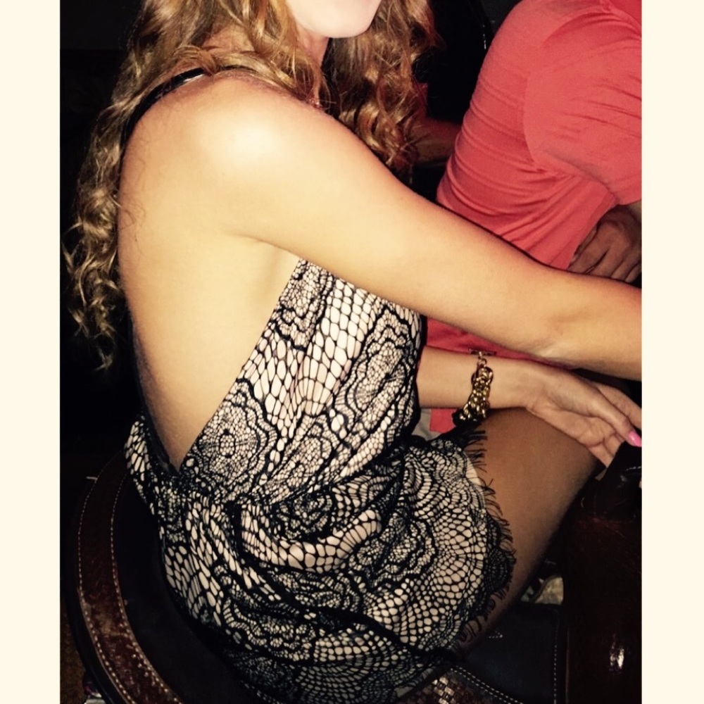 Nude, black lace romper! 🖤